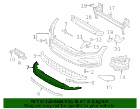 Front Bumper Lip VW Jetta 19-21
