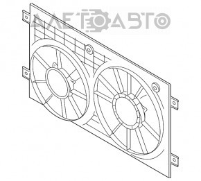 Diffuser radiator shroud bare VW Jetta 11-18 USA 2.0, 2.5