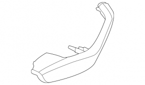 Rear left door armrest for Audi A6 C7 12-18, beige, dry-cleanable