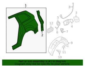 Quarter wing rear right Audi Q7 4L 10-15