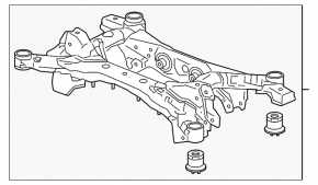 Subframe rear Acura TLX 15- FWD