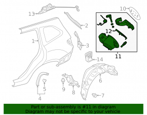 Subaru Forester 19-24 SK Fuel Filler Door Housing