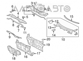 Metal wiper blade tray for Toyota Camry V40