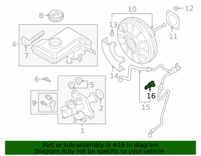 Audi Q3 83A 19-25 brake booster sensor with tube
