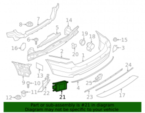 Blind Spot Sensor BSM left BMW 4 F32/33 14-20 Convertible, Coupe