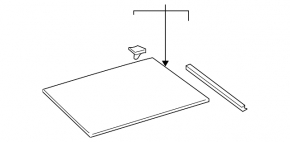 Rear window of the trunk door of Toyota Prius 20 04-09
