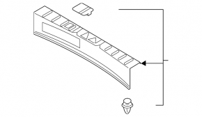 Mitsubishi Outlander 19-22 trunk opening trim