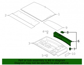 Mitsubishi Outlander 19-22 trunk opening trim