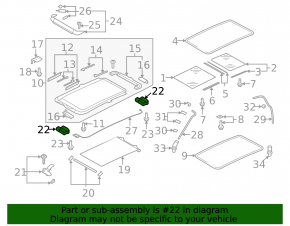 Audi Q5 8R 09-17 sunroof motor glass