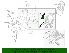 Kia K5 21-24 front right seat airbag for manual seat, without lumbar support