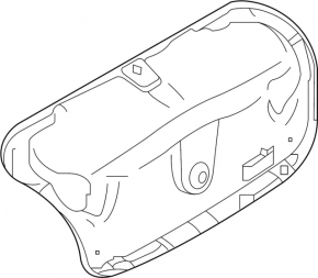 Trunk lid trim Infiniti Q50 14-20 black