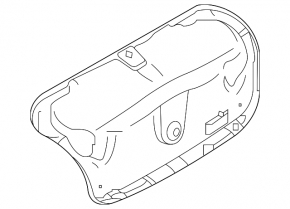 Trunk lid trim Infiniti Q50 14-20 black