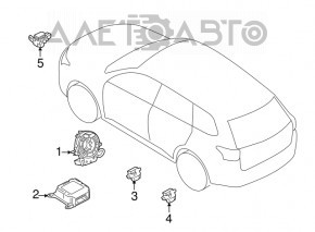 Mitsubishi Eclipse Cross 18-24 heated steering wheel cable, without steering angle sensor