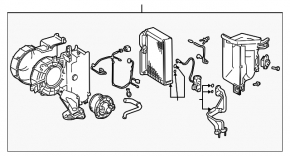 Lexus GX470 2003-2007 2-row heater assembly
