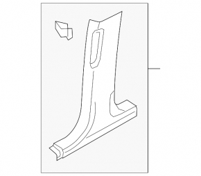 Lower left center pillar trim for Audi A4 B8 08-12 sedan, dark gray