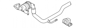 Left exhaust pipe with catalytic converter for Porsche Cayenne 958 11-17 3.6