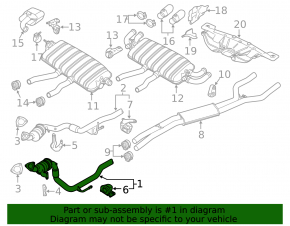 Left exhaust pipe with catalytic converter for Porsche Cayenne 958 11-17 3.6
