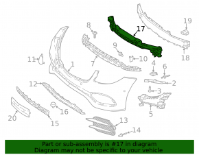 Mercedes W213 E 17-20 AMG Front Bumper Absorber pkg