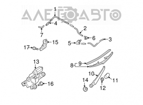 Mazda3 03-09 rear wiper arm