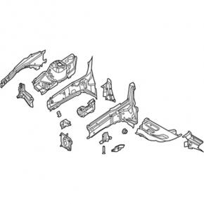 Front quarter left Ford Focus mk3 11-18 graphite