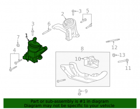 Engine mount right Ford Explorer 20- 2.3T