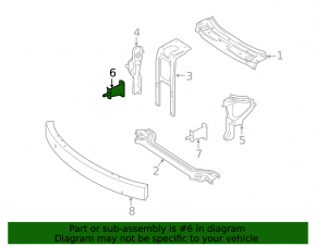 Right front bumper reinforcement fang for Mercedes X164 GL W164 ML