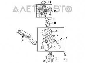 Lower air filter housing cover Nissan Murano z50 03-07