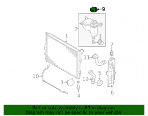 BMW 335i e92 07-13 Coolant Expansion Tank Cap