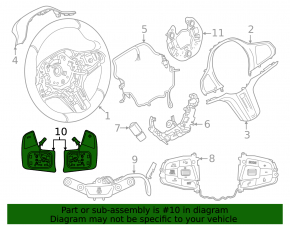 Steering wheel heating control unit BMW 3 G20 19-