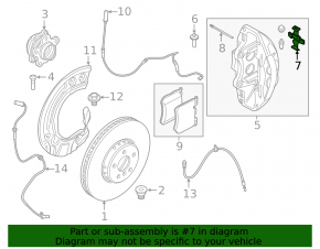 Brake shoe mounting bracket front left BMW 7 G11 G12 16-22 set