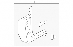 Front pillar trim right lower Audi Q7 16- gray, scratch
