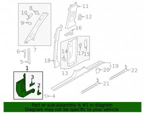 Front pillar trim right lower Audi Q7 16- gray, scratch
