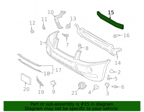 Front Bumper Reinforcement Lexus RX300 RX330 RX350 RX400h 04-09