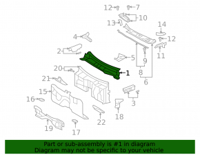 Metal wiper pan for Lexus LS460 LS600h 07-11