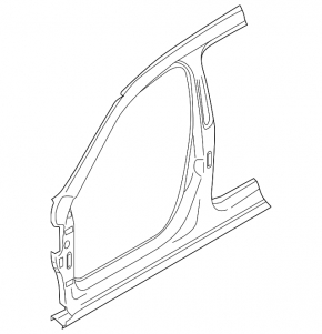 Central right body pillar VW Passat b7 12-15 USA black, dented threshold