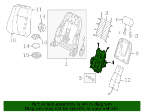 Driver's seat lumbar support with motors A3 8V 15-20