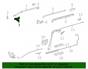 Door hinge upper rear right Toyota Sienna 21-25