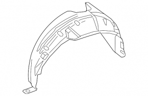 Rear left fender liner for Infiniti QX50 19-25