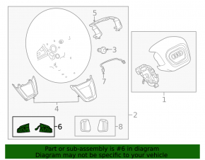 Steering wheel control buttons Audi Q3 83A 19-25