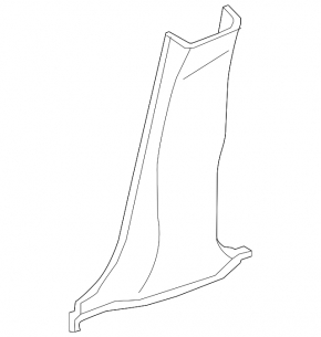 Acura TLX 15 lower right center pillar trim - black, worn