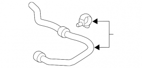 Lower cooling pipe Audi Q5 8R 13-17 3.0