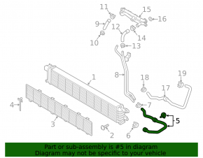 Lower cooling pipe Audi Q5 8R 13-17 3.0
