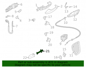 Rear left door limiter Audi A3 22-26