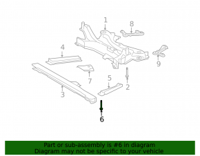 Front Subframe Mounting Bolt Set Lexus CT200h 11-17