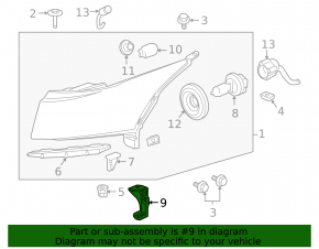 Front left fender mount Chevrolet Cruze 11-16