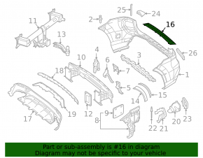 Rear bumper trim Mercedes W166 GLE 16-19 AMG pkg, chrome