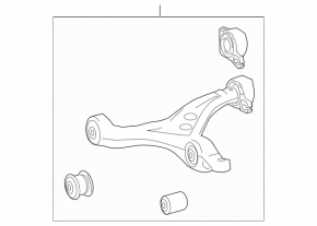 Lower front left control arm for Mercedes GLE 63 16-19, pneumatic, 4-matic, AMG pack