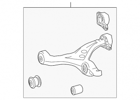 Lower front left control arm for Mercedes GLE 63 16-19, pneumatic, 4-matic, AMG pack