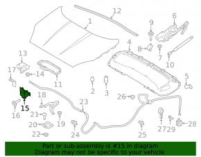 Left hood lock Jaguar F-Pace X761 17-