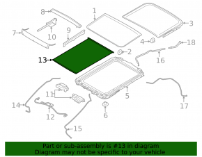 Ford Escape MK3 13-19 Sunroof Curtain
